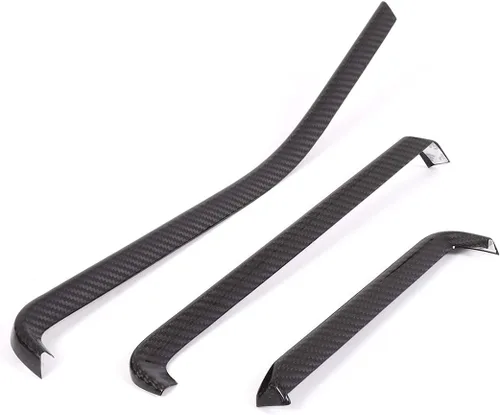 Miniatura 9 de CHEAYAR Cubierta de panel de consola central compatible con Corvette C8 2020 2021 2022, borde de panel de fibra de carbono real, calcomanía