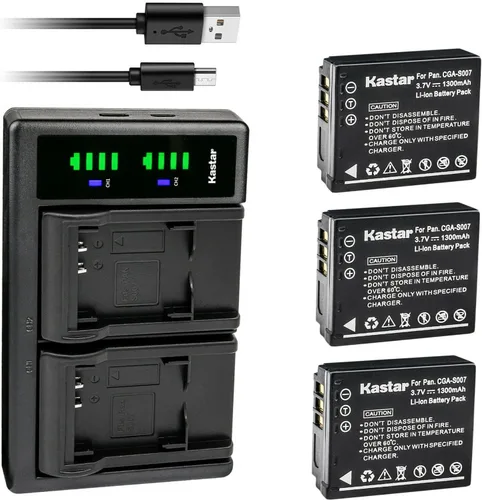Miniatura 6 de Kastar CGA-S007 LTD2 Cargador de batería USB compatible con Panasonic CGA-S007 CGA-S007A CGA-S007A/1B CGA-S007E, CGR-S007, DMW-BCD10, Panasonic