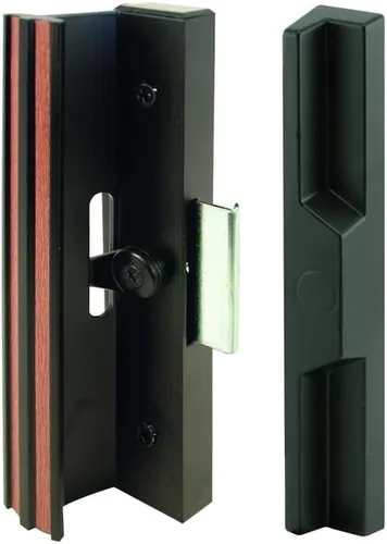 Miniatura 2 de Prime-Line C 1106 - Juego de manijas de puerta corredera fundidas a presión, color negro (paquete individual)