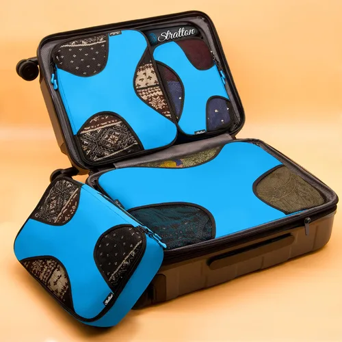 Miniatura 2 de Stratton Juego de 5 cubos de embalaje organizadores de equipaje de viaje con bolsa de lavandería