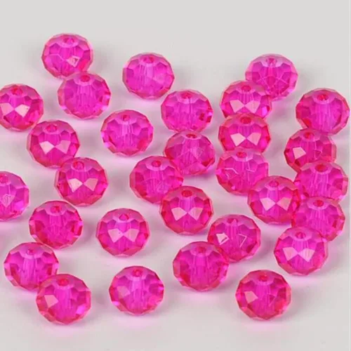 Miniatura 10 de 620 piezas de cuentas de cristal facetado Briolette, cuentas de rondelle azules facetas de 4 mm, 5 hebras, tamaño de agujero 1 mm, ideal para hacer