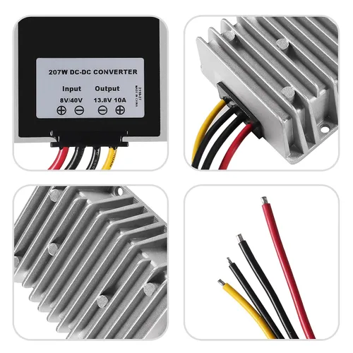 Miniatura 3 de DIANN Convertidor reductor de voltaje CC de 8 V/40 V a 13.8 V 10 A, regulador de voltaje automático reductor de voltaje, convertidor de potencia