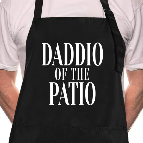 ZOORON Divertidos delantales de chef negros para hombres, ajustables, para barbacoa, cocina, con bolsillos, accesorios para parrilla