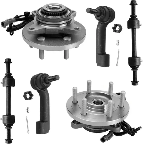 Miniatura 24 de Detroit Axle - Kit de nudillos de dirección delantera izquierda para Ford Edge Lincoln MKX 07-10, cojinete de rueda del lado del conductor, nudillo