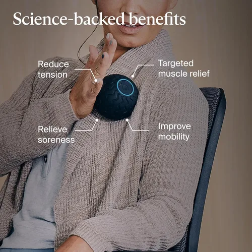Miniatura 3 de Therabody WaveSolo - Dispositivo de masaje portátil con Bluetooth, bola de terapia de vibración ultra portátil con tecnología QuietRoll y 3