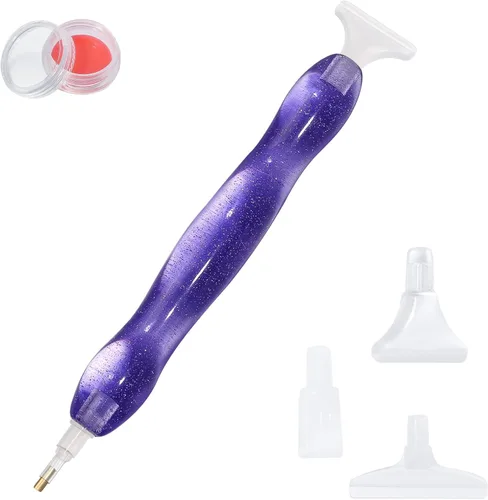Miniatura 15 de Bolígrafo de Pintura de Diamantes, Bolígrafos de Pintura de Diamantes de Resina Hechos a Mano con Pegamento de Arcilla y Varias Puntas, Más Cómodos