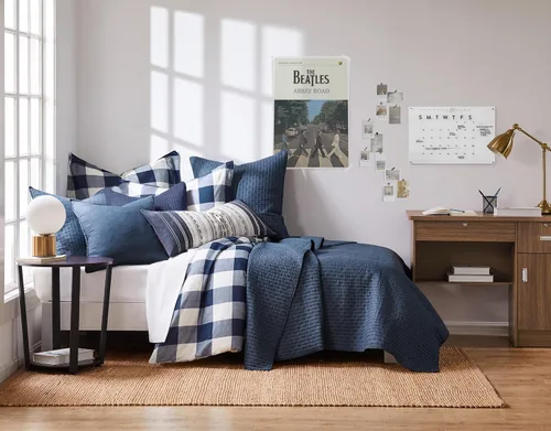 Miniatura 44 de Levtex Home - Juego de edredón reversible con punto de cruz tamaño Queen (104x106 pulgadas) con 2 fundas de almohada (26x20 pulgadas) - Textura