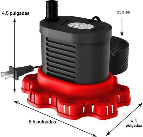 Miniatura 5 de AgiiMan Bomba de cubierta de piscina sobre el suelo, bomba de agua sumergible de 850 GPH para drenaje de piscinas, bombas de sumidero pequeñas Negro