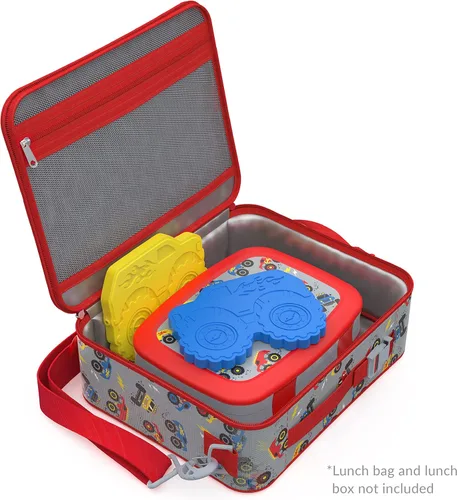 Miniatura 3 de Bentgo Buddies - Paquetes de hielo reutilizables delgados para cajas de almuerzo, bolsas de almuerzo y enfriadores - 4 paquetes multicolores (camión)