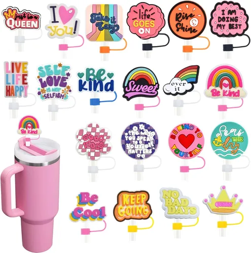 Miniatura 18 de 19 tapas de pajitas con diseño de juego para vaso Stanley de 40 oz/30 oz, tapa de pajita reutilizable de 10 mm, accesorios bonitos para la parte