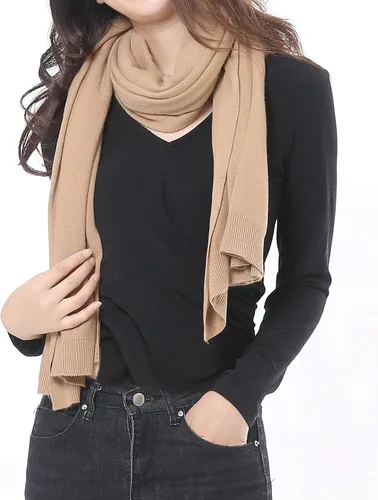 Miniatura 3 de Bruceriver Poncho de punto largo versátil de mezcla de lana para mujer