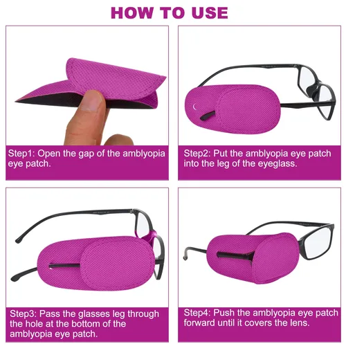 Miniatura 2 de 6 parches para ojos de ambliopía para anteojos, parche para ojos para niños, gran parche para ojos para niños, tratamiento de ojos perezosos