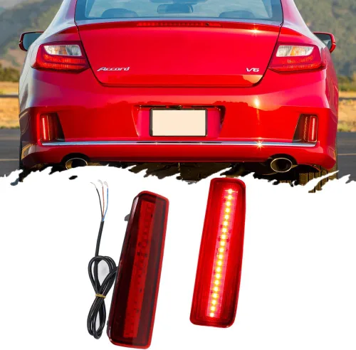 Para 2013 2014 2015 Honda Accord Coupé LED parachoques trasero Reflector luces de freno trasera lente roja 33505T3LA02 / 33505-T3L-A02