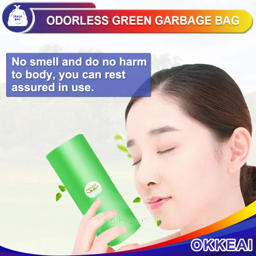 Miniatura 7 de OKKEAI Bolsas de basura pequeñas de 3 galones, 100 unidades, bolsas de basura pequeñas, bolsas de basura pequeñas de 10 litros, para baño, cocina