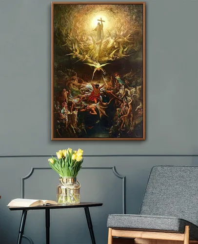 Miniatura 2 de Cuadro en lienzo con marco flotante para pared - El triunfo del cristianismo sobre el paganismo de Gustave Doré - 16 x 24 pulgadas