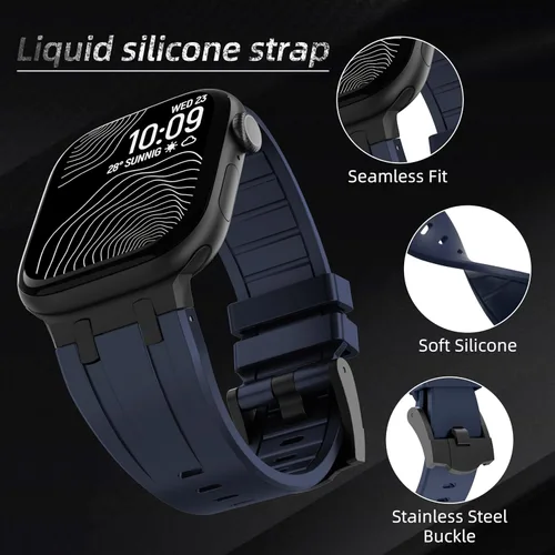 Miniatura 2 de Raycarrey AP - Correas deportivas de lujo para Apple Watch Band Ultra 3/2/1 1.929 in 1.811 in 1.772 in 1.732 in 1.654 in 1.614 in 1.575 in 1.496 in