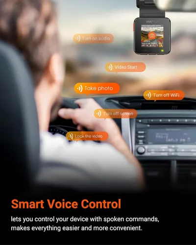Miniatura 12 de VANTRUE E1 Lite - Cámara de tablero para vehículo, WiFi, GPS, 1080P, control de voz, visión nocturna, modo de estacionamiento de 24 horas, detección