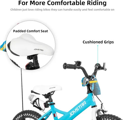 Miniatura 7 de Joystar - Little Daisy - Bicicleta infantil, unisex, para niños de 2 a 7 años, de 12, 14 y 16 pulgadas, con asiento para muñeca, serpentinas