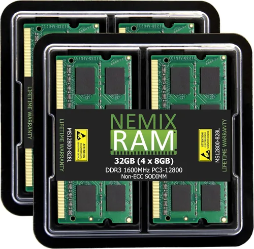 Miniatura 6 de NEMIX RAM 16 GB (2 x 8 GB) DDR3 1600 MHz PC3-12800 2Rx8 1.35V 204-PIN no ECC SODIMM Laptop PC PC Kit de memoria sin búfer