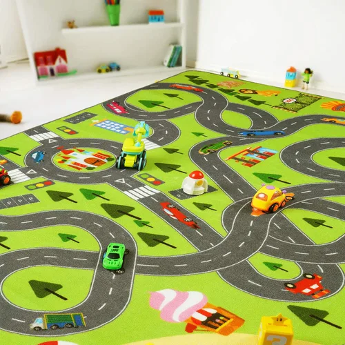 Miniatura 8 de HOMORE - Alfombra de juego para niños, alfombra para dormitorio de niños, sala de juegos de 4 x 6 pies Alfombra divertida y educativa de 48 x 76