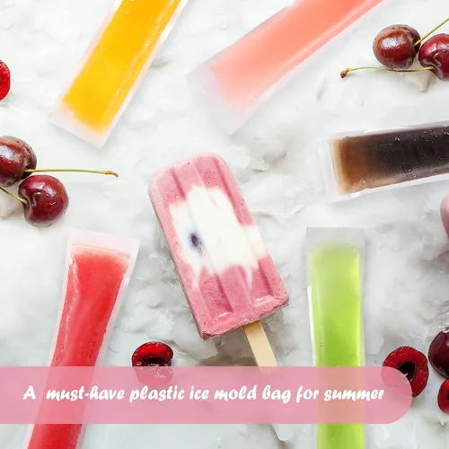 Miniatura 5 de Bolsas de moldes para paletas de hielo, desechables, para bricolaje, bolsas de molde caseras con embudo de silicona, para congelar, aperitivos