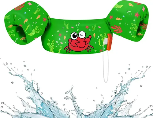 Miniatura 12 de HeySplash Chaleco de Natación para Niños, Flotadores de Piscina para Niños Pequeños, Chaleco de Natación para Niños con Correa Ajustable, Chaqueta