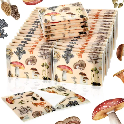 Miniatura 14 de Geyee Paquete de 50 servilletas de papel facial de viaje, pañuelos desechables de bolsillo para invitados de boda, viajes, bolsa escolar