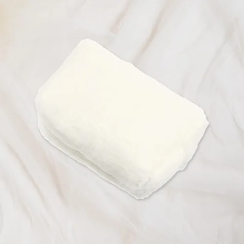 Miniatura 7 de VOCOSTE Pequeña bolsa de maquillaje de felpa, bolsa de cosméticos de belleza suave, bonita bolsa de aseo con cremallera de viaje, bolsa organizadora