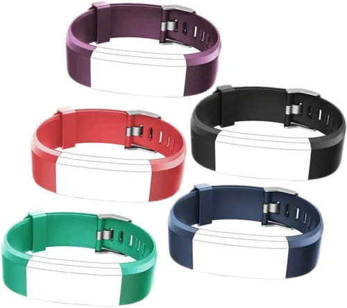 Miniatura 8 de Correas de repuesto para reloj, juego de 5 correas ajustables Id115plus HR para reloj inteligente de fitness (negro, rojo, azul, verde, morado)