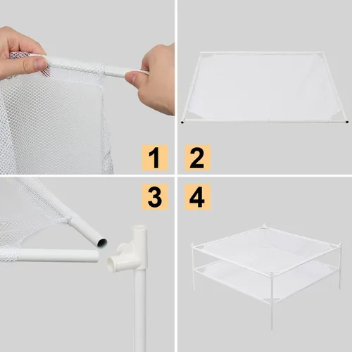 Miniatura 6 de Tendedero de secado de ropa, 2 capas para suéter plano, de malla, para interiores y exteriores, color blanco