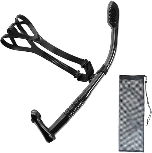 Función de rotación Snorkel de natación para entrenamiento Natación Snorkel delantero Natación Entrenamiento Nadador Buceo Buceo Buceo Cómodo Negro