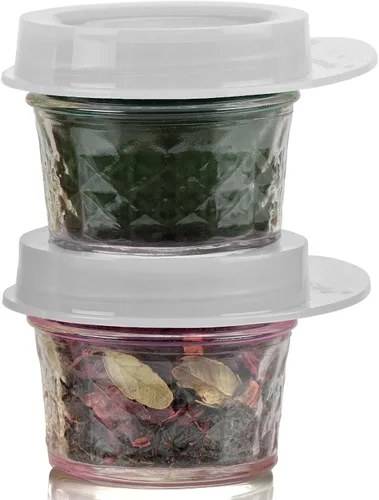 Miniatura 3 de Paquete de 4 tapas de silicona para tarros Mason con soporte para utensilios, diseño original EcoWave FlipFit y EcoPeaceful - Mismo molde y ajuste