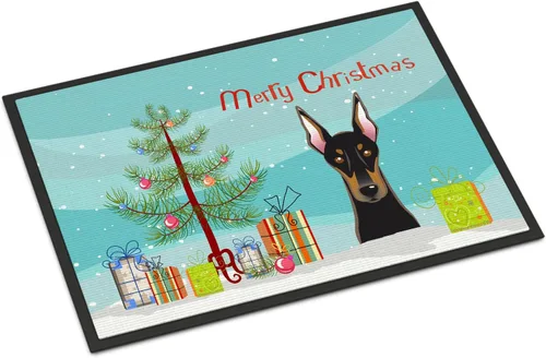 Miniatura 74 de Caroline's Treasures BB1616MAT - Tapete para puerta delantera de árbol de Navidad y sabueso afgano de 18 x 27 pulgadas, para interiores