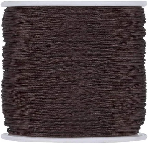 Miniatura 25 de Cordón de nailon trenzado de 150 yardas, cuerda roja de 0.020 in para pulsera, hilo de cuentas de nailon para collar Kumihimo, joyas, borlas