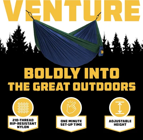 Miniatura 3 de Wise Owl Outfitters Hamaca de camping – Hamaca portátil de 500 libras con correas de árbol – viajes, mochileros, senderismo, equipo de campamento al