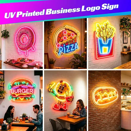 Miniatura 7 de Letrero de neón LED personalizado con impresión UV para bar, cafetería y salón de manicura, letrero de logotipo de negocios personalizado para pub