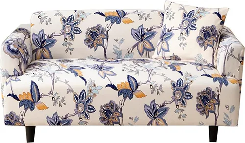 Miniatura 10 de HOOBUY Funda de sofá estampada, Funda elástica para sillón, Jugo de funda de sofá con patrones para sillón acojinado de 3 plazas, YLYZ
