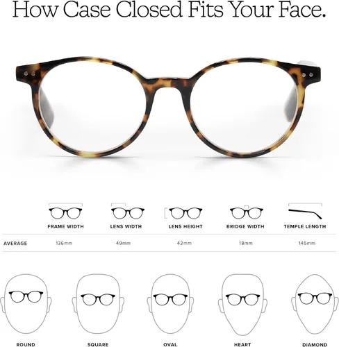 Miniatura 4 de eyebobs - Estuche cerrado Gafas de lectura premium para hombre y mujer Marco redondo para caras promedio Disponibles en 0.0x - 4.0x