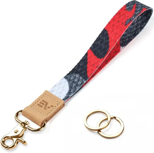 Miniatura 25 de EcoVision - Llaveros lindos con correa para llaves, llavero de muñeca para mujer, correa de insignia con 2 argollas para llaves