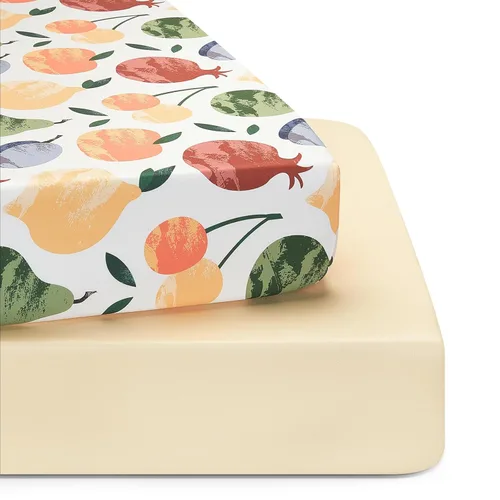 Miniatura 14 de TILLYOU Sábanas para cuna de bebé para niños y niñas, sábanas súper suaves para cama de niño pequeño, paquete de 2 sábanas para colchón estándar