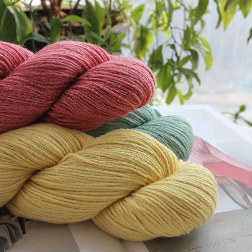 Miniatura 4 de Amano Awa - Hilo (3.5 onzas/328 yardas/madeja), hilo de mezcla de algodón de alpaca, hilo de punto suave para suéter, chal, bufanda, sombrero, #1114