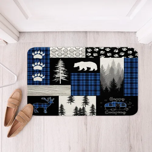 Miniatura 17 de Highland - Alfombra de baño de vaca para regalo de vaqueros, alfombra de baño de granja occidental de 20 x 32 pulgadas, tapete de baño de animales