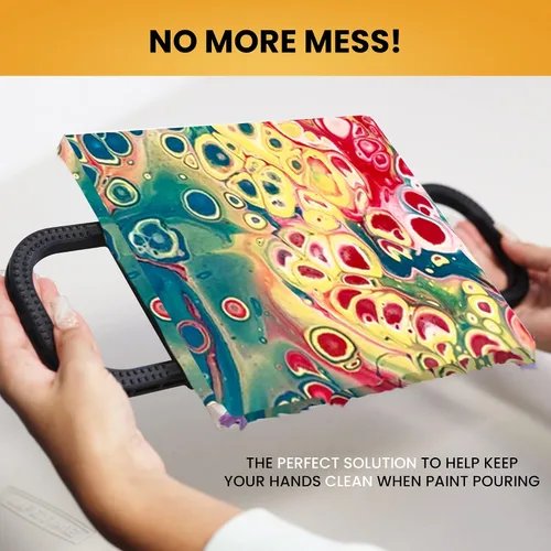 Miniatura 5 de SplashNcolor - Manijas de lona para verter pintura, soporte de asas acoplables para una fácil inclinación, herramientas de vertido de pintura