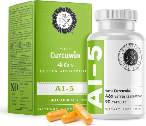 Miniatura 9 de Intestinal Fortitude AI-5 & GLR-6 Suplemento de salud digestiva en cápsulas con glutamina, cúrcuma, curcumina para la salud intestinal y apoyo