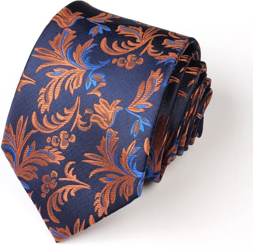 Miniatura 103 de WeiShang Lote de 6 corbatas clásicas de seda para hombre, corbatas tejidas jacquard
