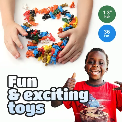 Miniatura 2 de Set de regalo de figuras de acción de ninja mini, 36 piezas de suministros de fiesta y adornos para tartas de cumpleaños