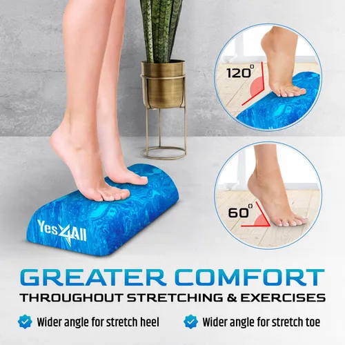 Miniatura 5 de Yes4All Rodillo de espuma firme de EVA para estiramiento, medio rodillo de espalda de yoga para masaje muscular para pilates, yoga, equilibrio