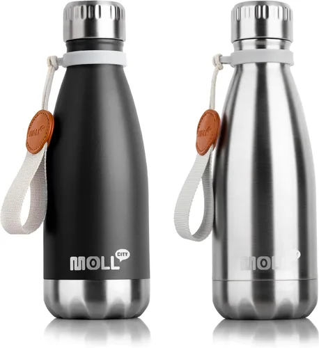 Miniatura 29 de Botella de agua para niños, botella de agua deportiva de acero inoxidable de 12 onzas con aislamiento al vacío para la vuelta a la escuela, botella