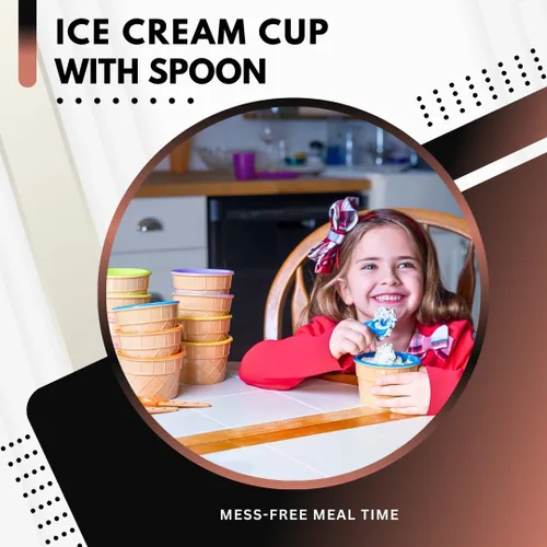 Miniatura 7 de Green Direct Copas de yogur congelado de helado de Sundae de plástico con cucharas - Cuencos de postre para helado (240)