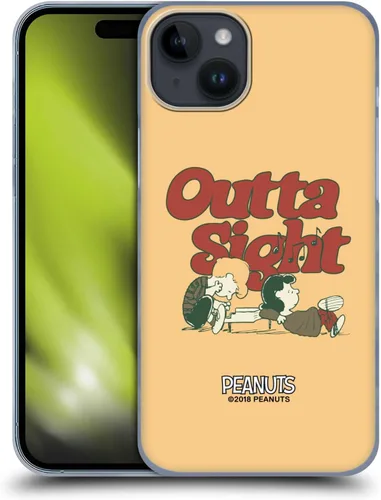 Miniatura 124 de Head Case Designs Funda rígida con licencia oficial de Peanuts Snoopy Woodstock Far Out Woodstock 50th compatible con Apple iPhone 15 Plus